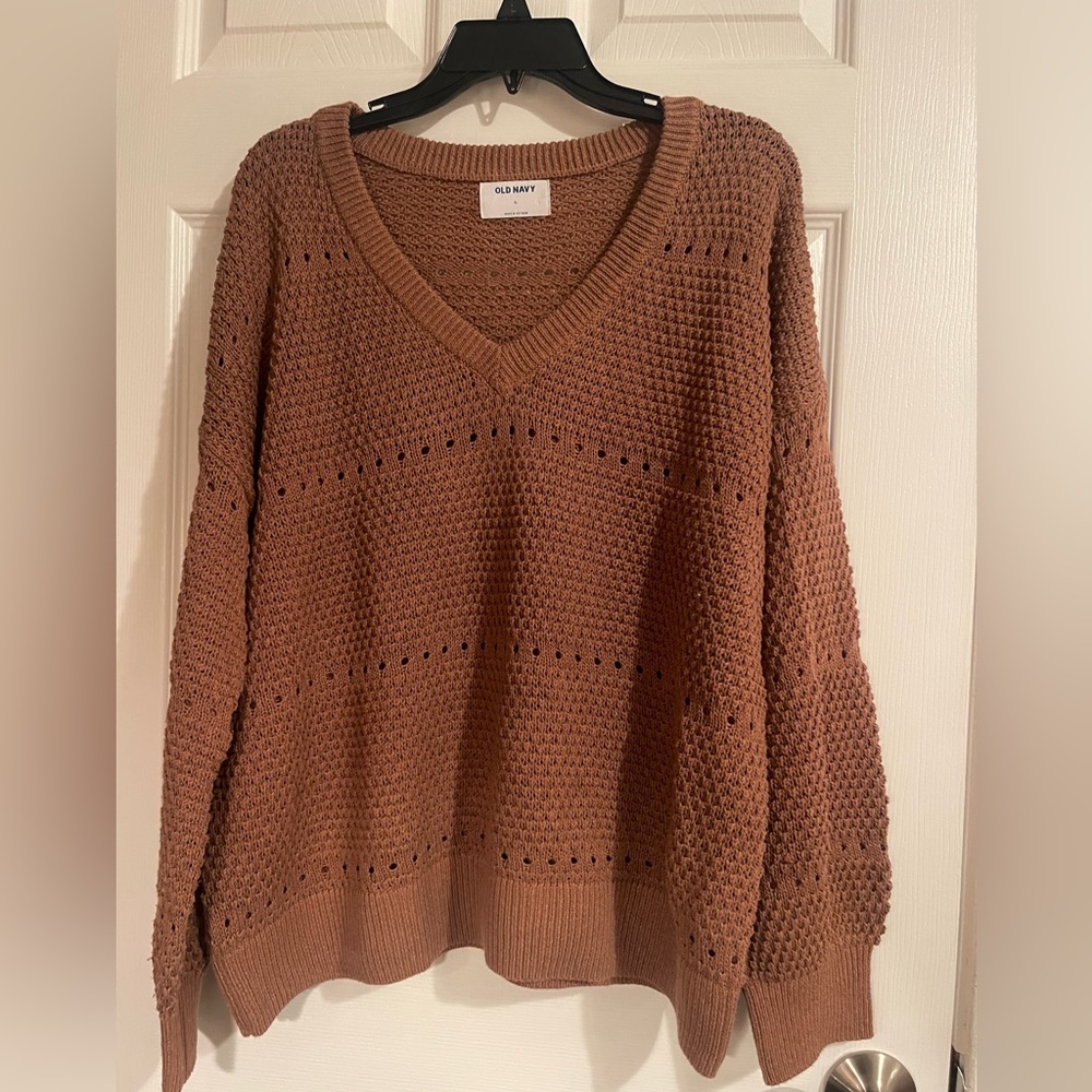 Old Navy brown v neck sweater XL